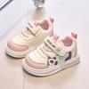 2026Spring toddler walking shoes for girls, Korean style versatile white shoes with soft soles for children, boys and girls