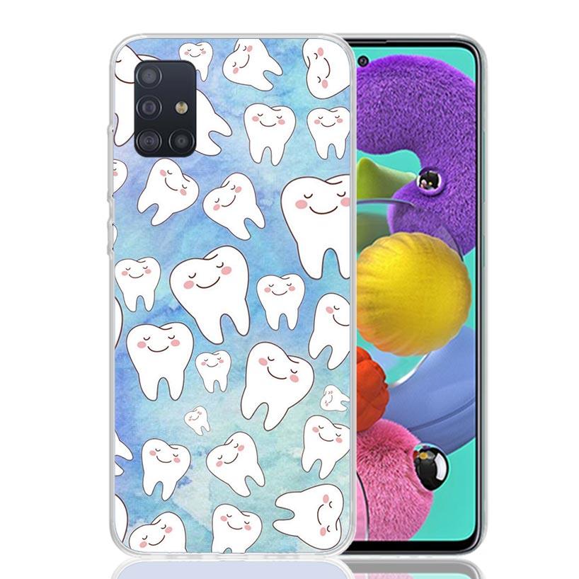 Wisdom Teeth Dentist Tooth Case Phone Cover for Samsung Galaxy A52 A51 A50 A42 A32 A22 A12 A02S A72 A71 A70 A41 A31 A21S A40 A30