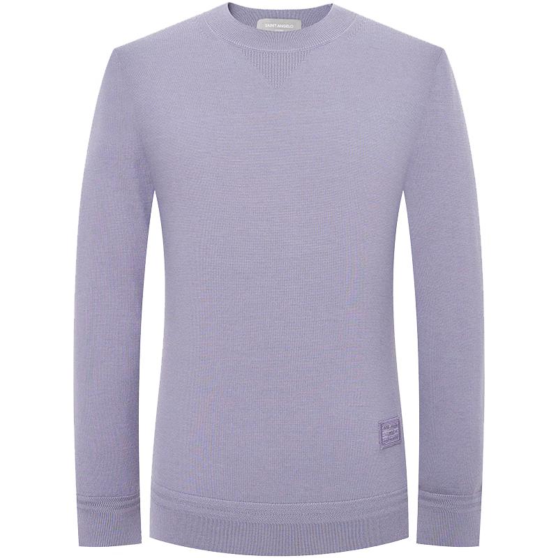 Baoxiniao Men's Round Neck Pure Wool Sweater