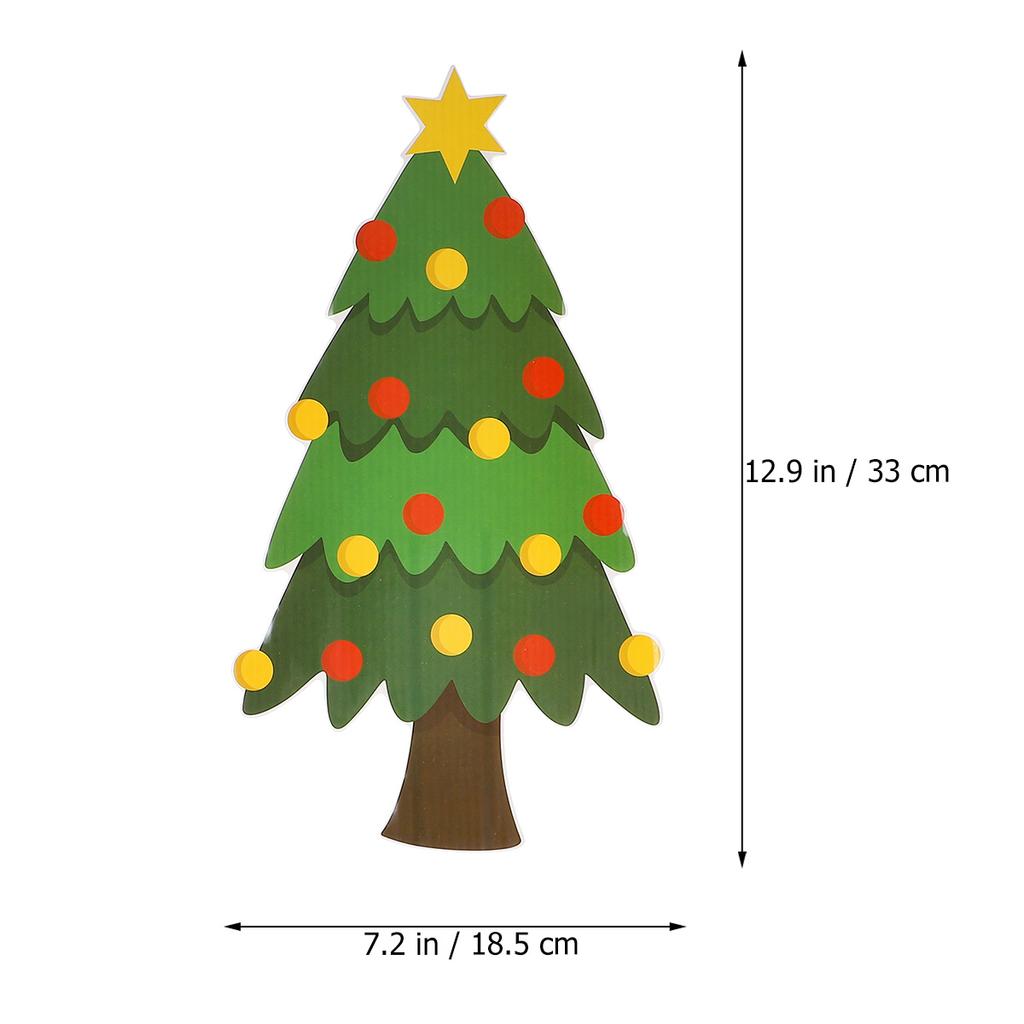Christmas Yard Stakes with Tree Design Outdoor Lawn Sign for Garden Decoration Holiday Party Welcome Display Use