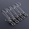5PCS Stainless Steel Clothespin with Hook Home Kitchen Supplies
