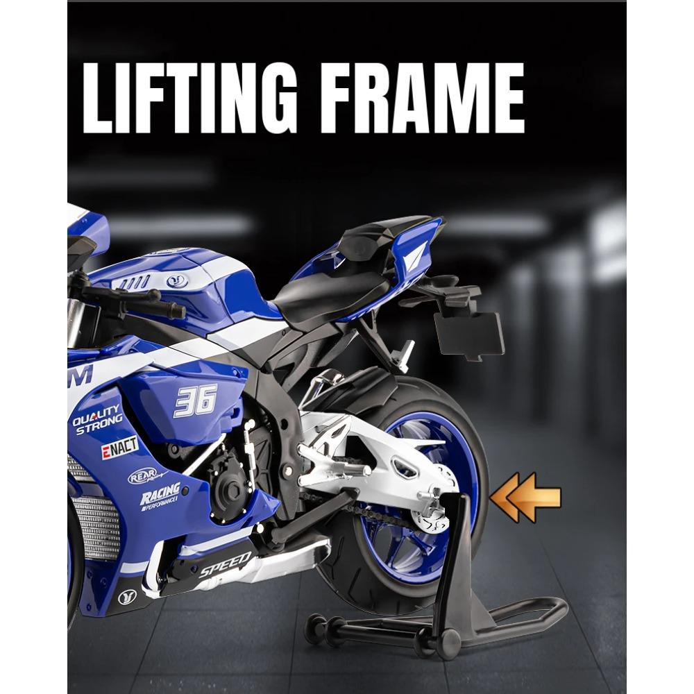 1/9 Yamaha YZF R1M Гоночный Мотоцикл Литая Модель Автомобиля Сплав Металл Коллекция для улицы Дисплей Классические Украшения Подарки для Парня