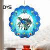 3D Animal Wind Spinner Decoration with Hook Indoor Outdoor Garden Yard Porch Colorful Turtle Butterfly Rooster Dragonfly Flower Wind Chime Hanging