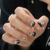 10Pcs Luxury 3D Rhinestone Handmade Transparent Press On Nails Shiny Long Coffin Reusable Full Cover Nail Art Gift