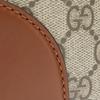 Gucci Кожаная поясная сумка среднего размера с принтом логотипа GG и кожаной отделкой Мужская поясная сумка Бежевый Темно-коричневый 821162-FAEEC-9786