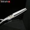 Профессиональные парикмахерские ножницы TITAN, парикмахерские ножницы для стрижки волос, филировочные ножницы, ЯПОНИЯ, сталь 440c