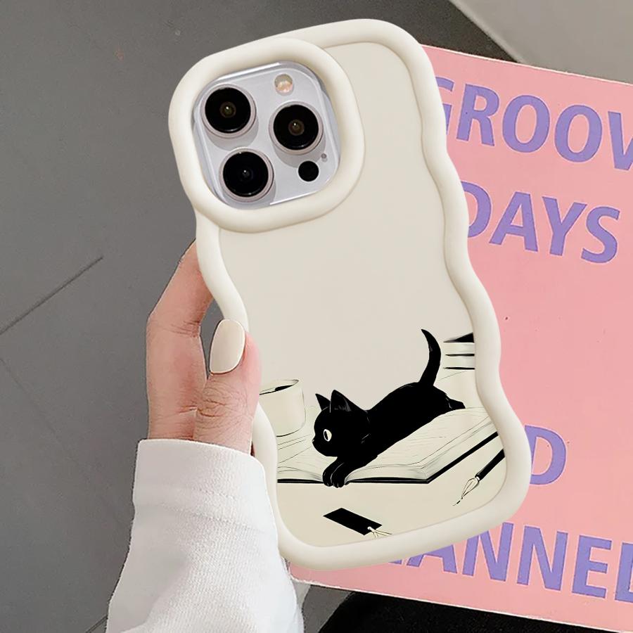 Cute Cat Case for iPhone 18 12 14 XR 17 Air 16 Pro Max 8 11 13 15 Plus Soft Phone Cover