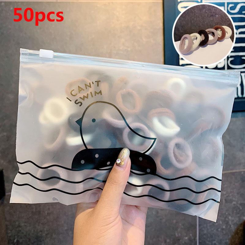 50/100 шт./компл. держатель для хвоста для девочек эластичные резинки для волос детские модные красочные аксессуары для волос