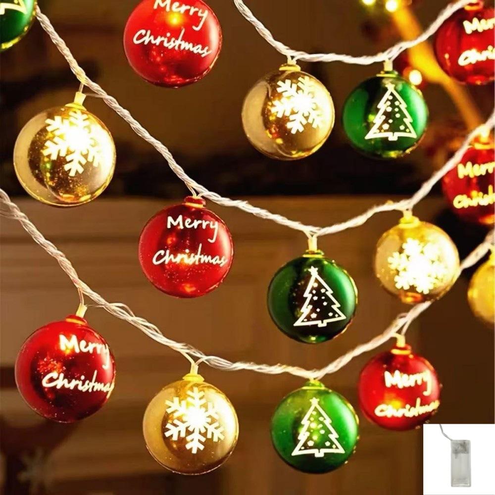 Горячая распродажа гальванизированное Рождественское освещение фестивальная атмосфера мигающий шар цветные огни наружное украшение светодиодная звезда снежинка световая гирлянда