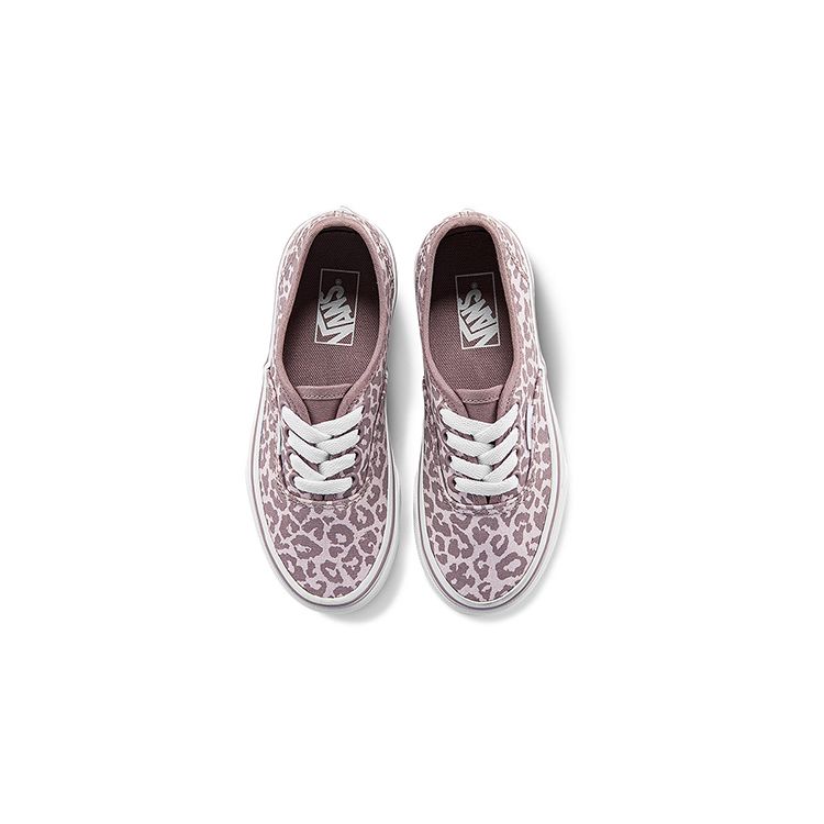 Vans Authentic Series Canvas Leopard Print Casual Low Top Kids Skate Shoes Kids Sneaker Pink Purple VN000WWX7V7