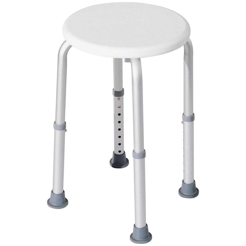 Shower Chair Height Adjustable Aluminium Shower Stool With Non Slip Feet For Disabled Elderly White