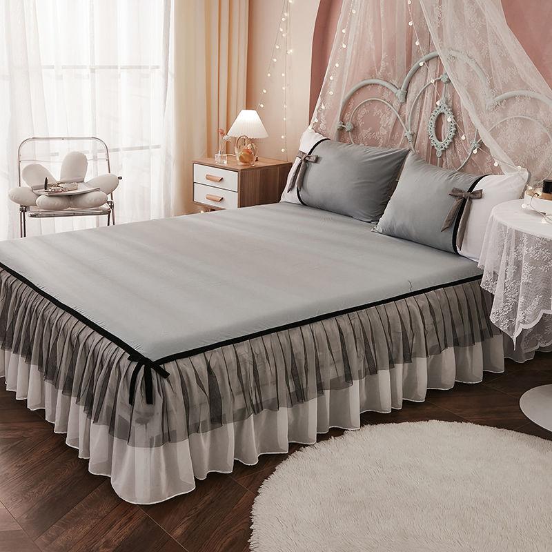 Платье-кровать, кружевной комплект, кружевная юбка, покрывало, домашний текстиль, однотонная юбка-кровать, покрывала для спальни, простыни, пылезащитный чехол, постельные принадлежности