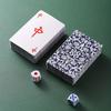 Travel Simple Paper Mahjong Tiles Playing Cards Set with Poker Mahjong 2 Dice 50 Round Pieces Table Game Accessories Portable Silent143