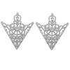 Activity Vintage Clothing Accessories Wedding Hollowed Out Alloy Triangle Brooch Corner Badge Pins