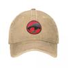 Washed Denim Thundercats Logo Baseball Cap Unisex Spring Autumn Snapback Hat Thundercats Vs HiMan Cheetara 80s Retro Casquette