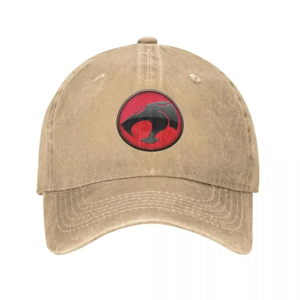 Washed Denim Thundercats Logo Baseball Cap Unisex Spring Autumn Snapback Hat Thundercats Vs HiMan Cheetara 80s Retro Casquette