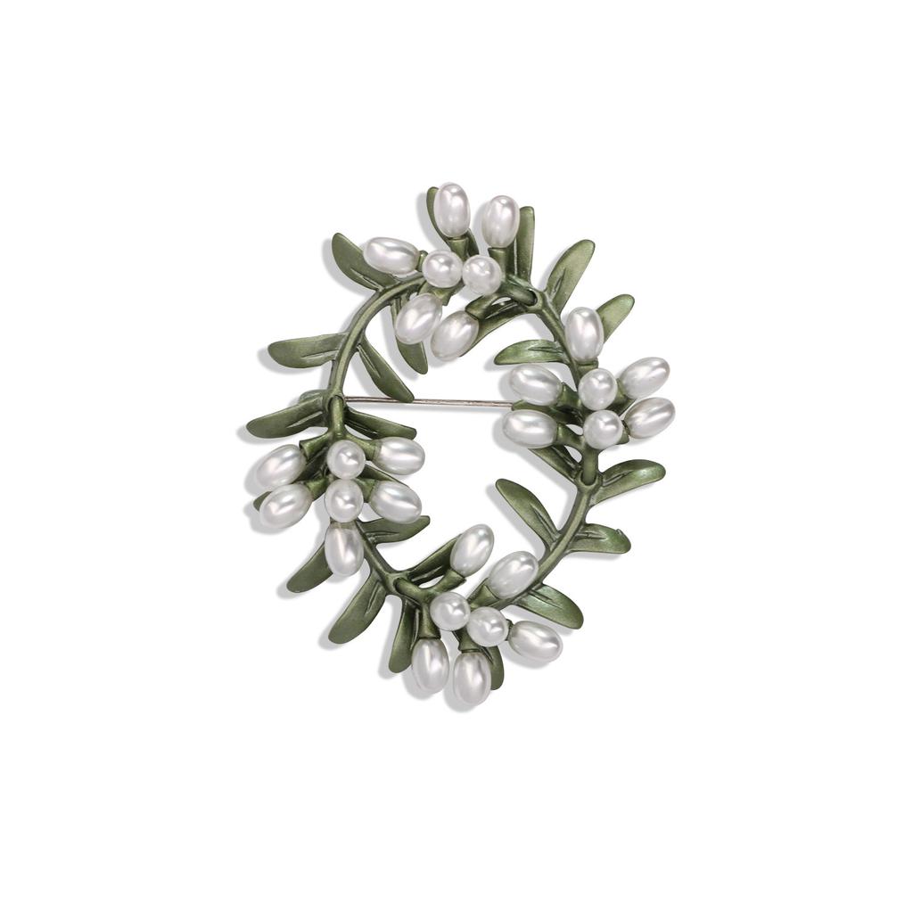 High-End Pearl Brooch Women'S Anti-Light Garland Brooch High-End Niche Brooch Clothing Jewelry