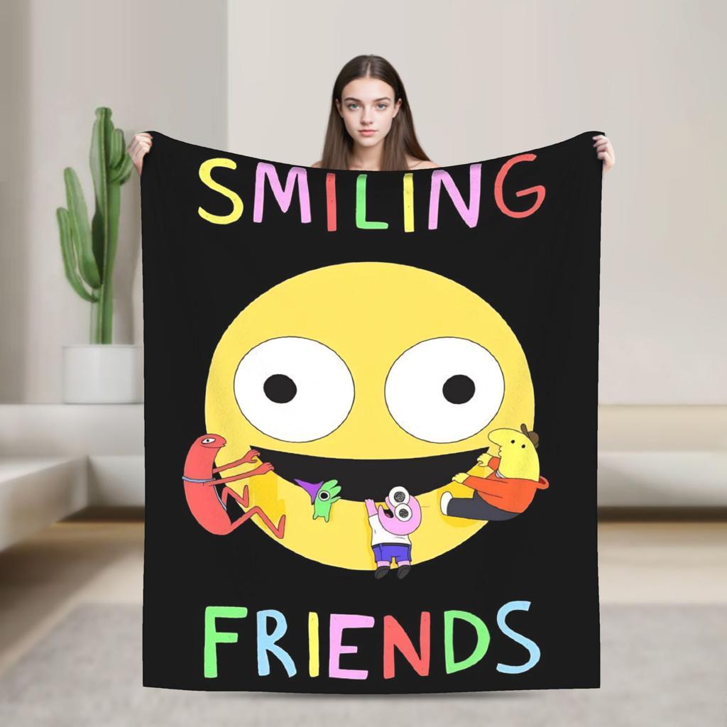 Smiling Friend Games Blanket Quality Warm Throw Blanket Winter Travel Office Outdoor Novelty Bedspread