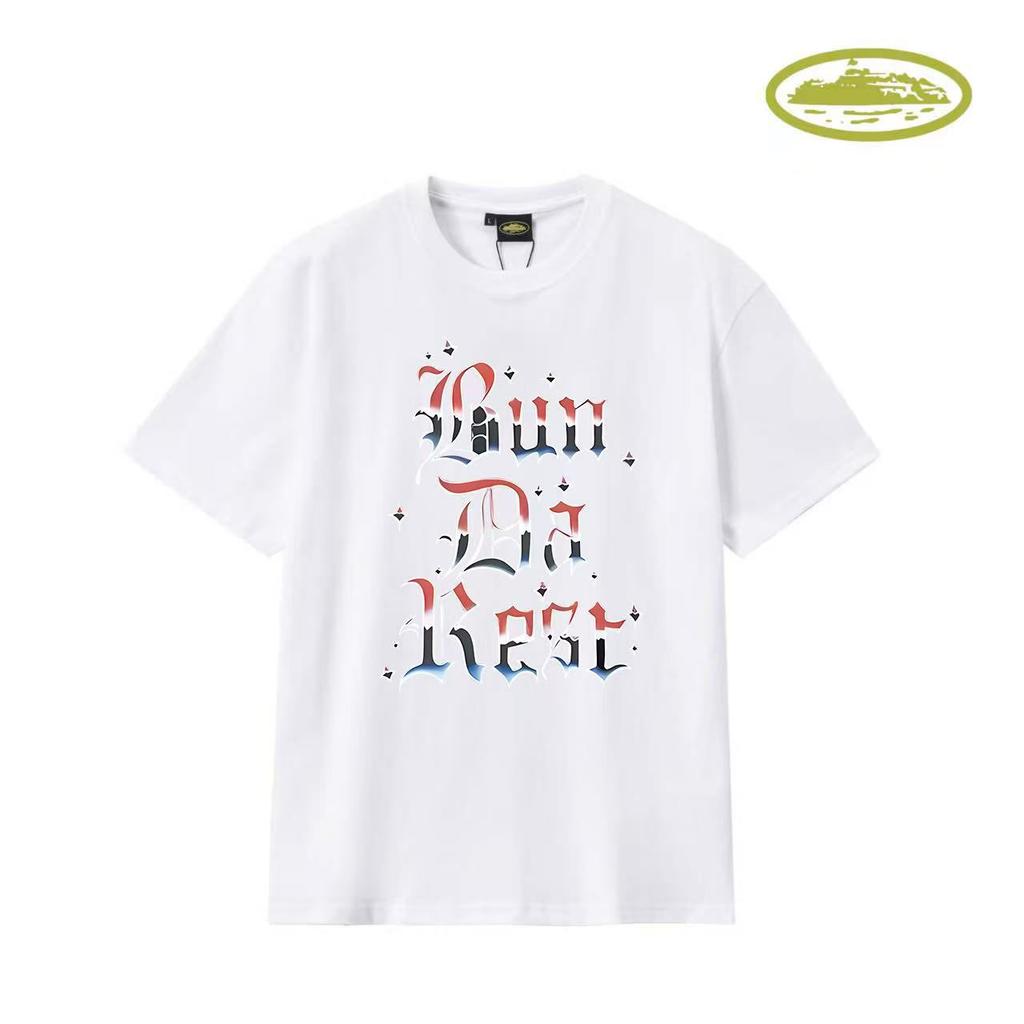 American trendy brand Corteiz Alcatraz cruise ship print loose leisure sports couple short-sleeved T-shirt