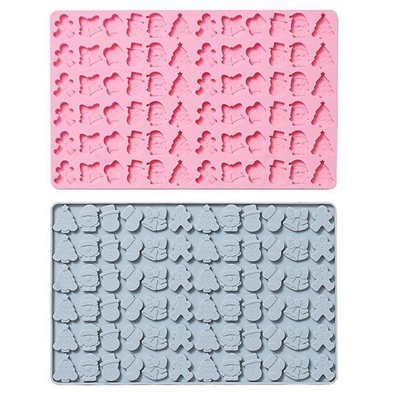 Рождественские силиконовые формы 72-гнездные мини рождественские фигурки устойчивы к высоким/низким температурам легко