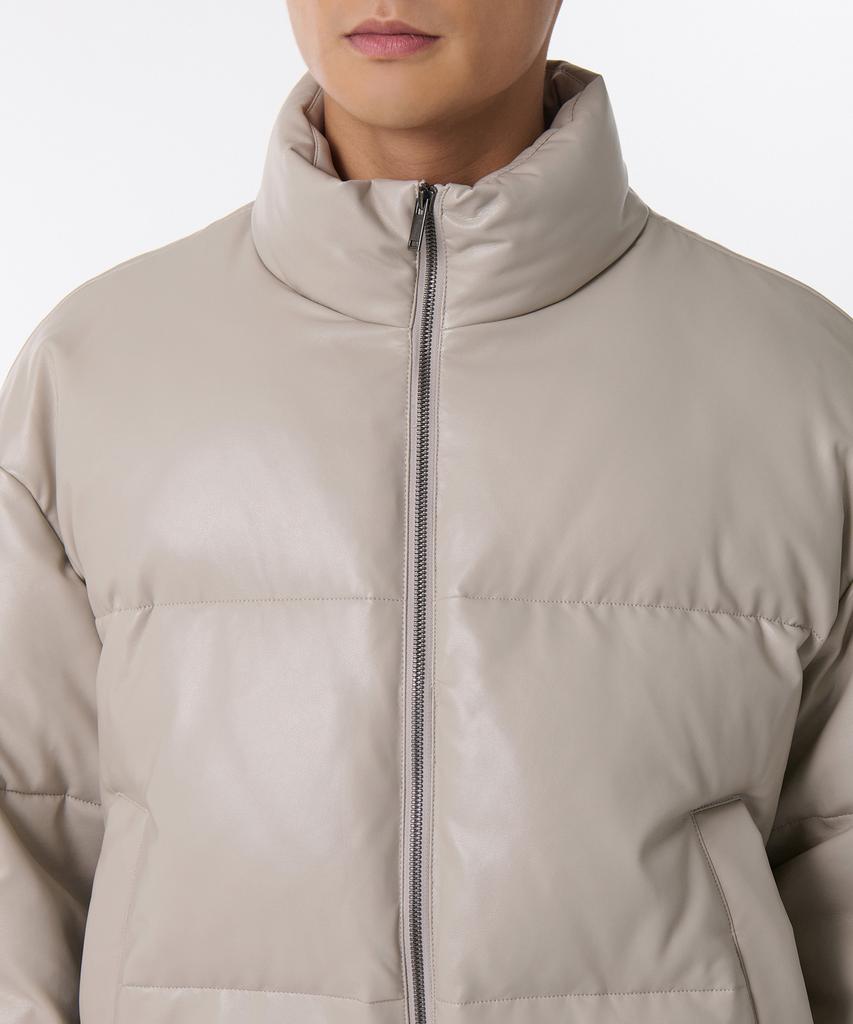 Musinsa Standard Synthetic Leather Puffer Short Padded Jacket [Light Beige]