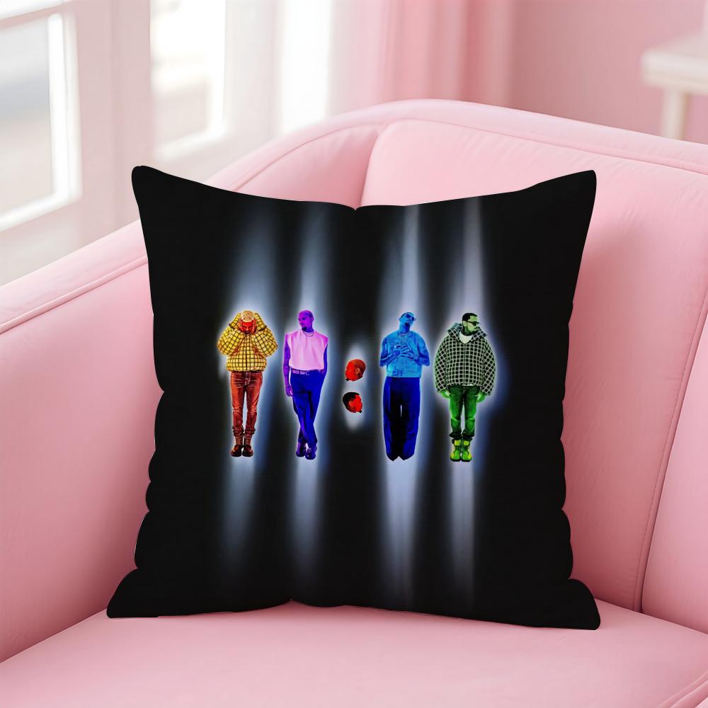 Hot New Chris Brown Rapper Pillow Case Anti-Dustmite Pillowcase Invisible Zipper Silky Short Plush Sofa Cushion Cover