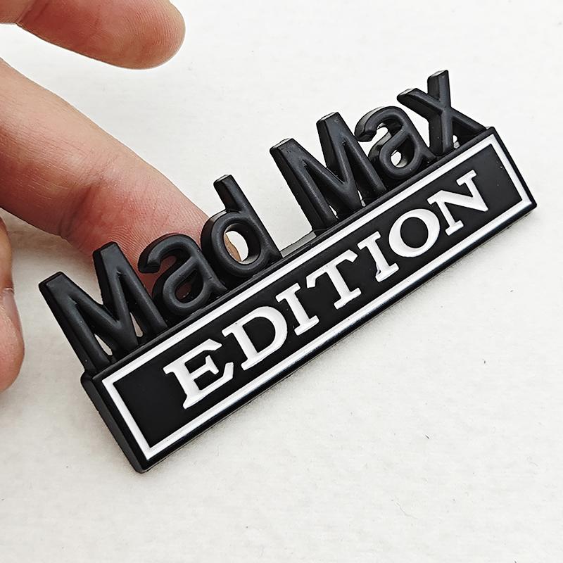 Mad Max Edition Metal Emblem Sticker Badge Fender Funny Decal Car Truck Replacement Door Decoration For Universal Car Motorcycle
