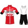 2026 Summer Breathable Cycling Suit Set Lotto Soudal-Short Sleeve Cycling Jersey Set for Men, Breathable Bike Clothing, Bicycle Team Suit,