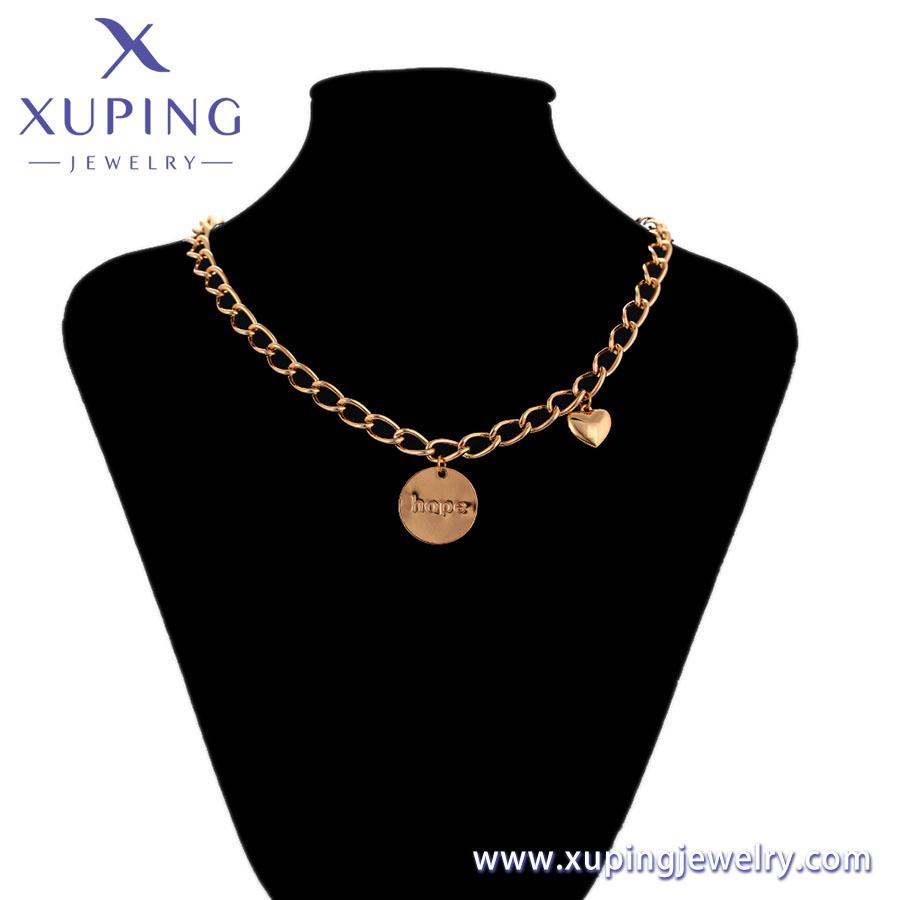A00733995 XUPING Ювелирные изделия 18K Золотой Цвет Модный Кулон Трендовый Минималистичный Женский Сердце Ожерелье Ювелирные изделия