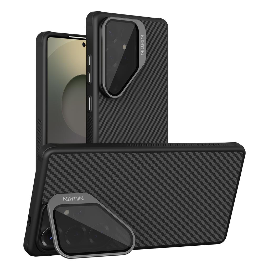 NILLKIN Для Samsung Galaxy S25 Ultra Магнитный Чехол ТПУ + Арамидное Волокно Защита Камеры Подставка Чехол для Телефона