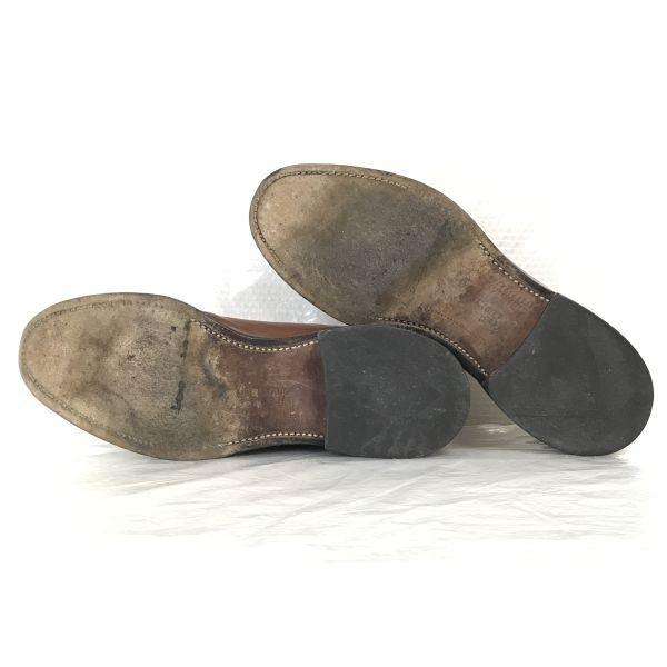 90-е? Винтажные туфли Allen Edmonds Hastings Wholecut, сделанные в США, 8D / 25.5-26.0см / Коричневые классические туфли(ИСПОЛЬЗОВАЛ)