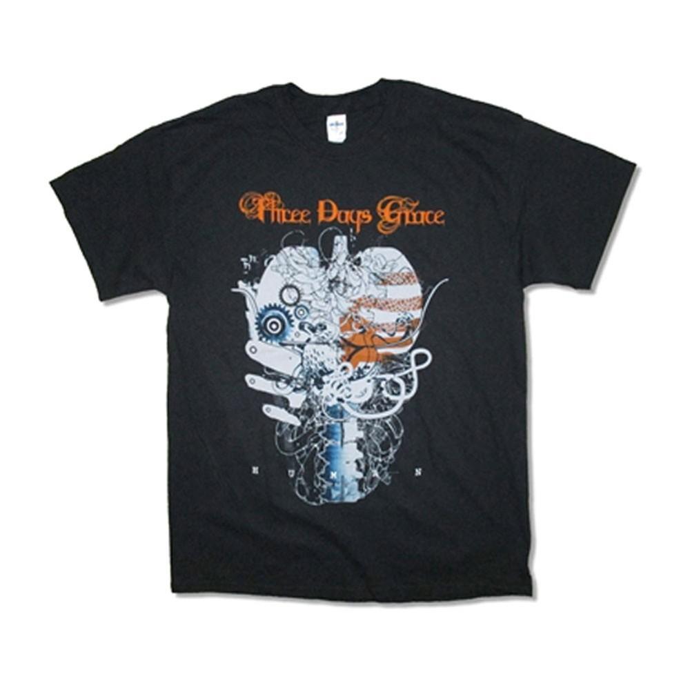 Мужская футболка Three Days Grace Lungs 2015 Tour Черная