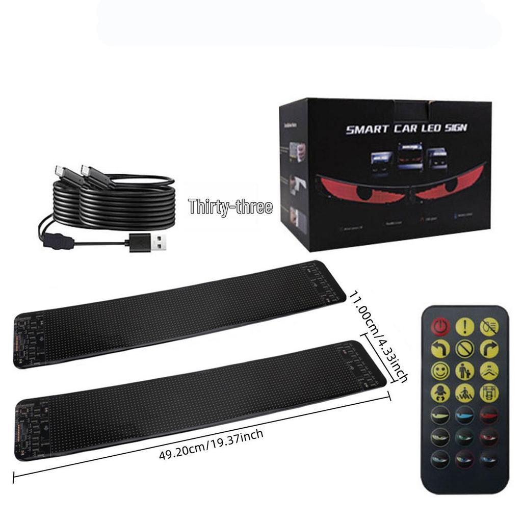 LED Car Soft Screen Light - USB Flexible Bluetooth Display with Full Color and Devil's Eye for Windows