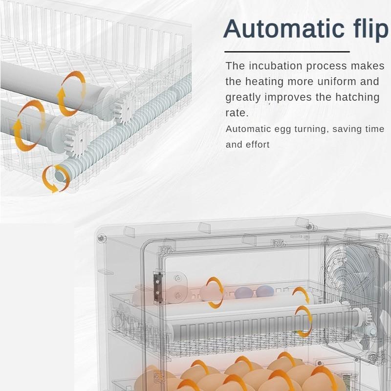 50 Вт бытовой полностью автоматический инкубатор небольшой цифровой экран дисплея инкубатор для яиц интеллектуальный инкубатор непрерывного действия с постоянной температурой