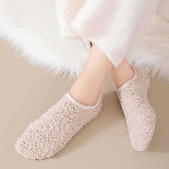 1 пара напольных носков, влагопоглощающие, нескользящие, с высокими эластичными манжетами, фланелевые носки, зимние, для дома, теплые носки до щиколотки, обувь