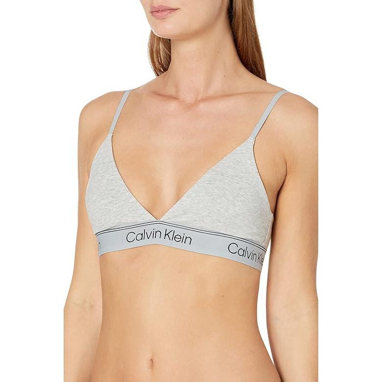 Calvin Klein Удобный минималистичный бюстгальтер с буквами, женское нижнее белье, серый QF7186-050