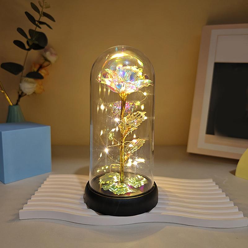 1 комплект светодиодных свадебных роз Galaxy Rose Decor Искусственные цветы светодиодные красные розы подарок на День святого Валентина Роза в акриловой подставке