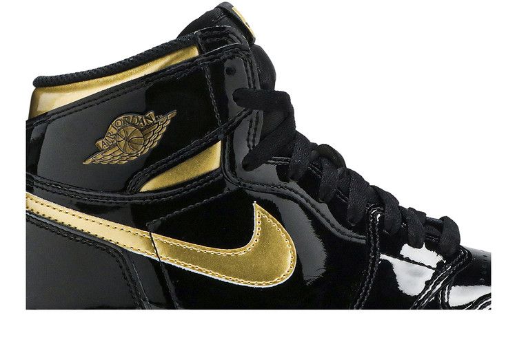 Jordan 1 Ретро Высокий Черный Металлик Золотой (2020) (GS)