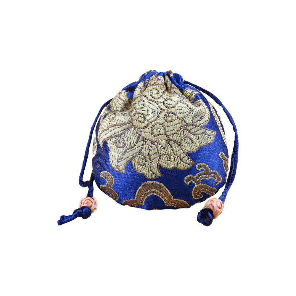Chinese Style Embroidery Flower Drawstring Bag Jewelry Packing Bag Festive Sugar Bag Daily