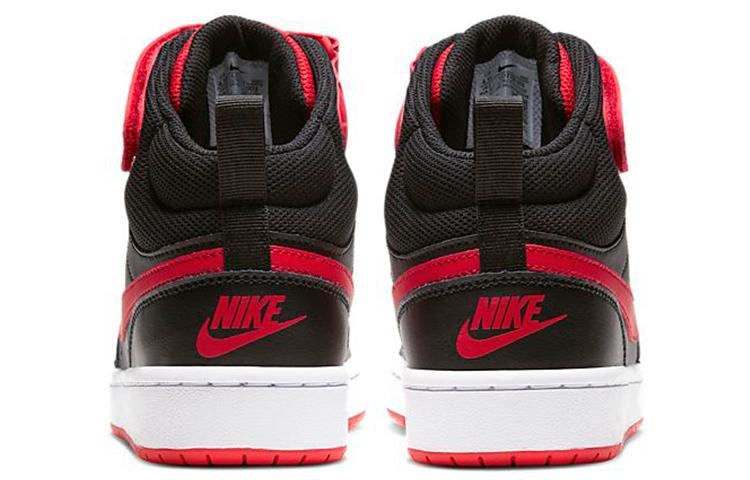 Nike Court Borough Mid 2 Black University Red GS CD7782-003