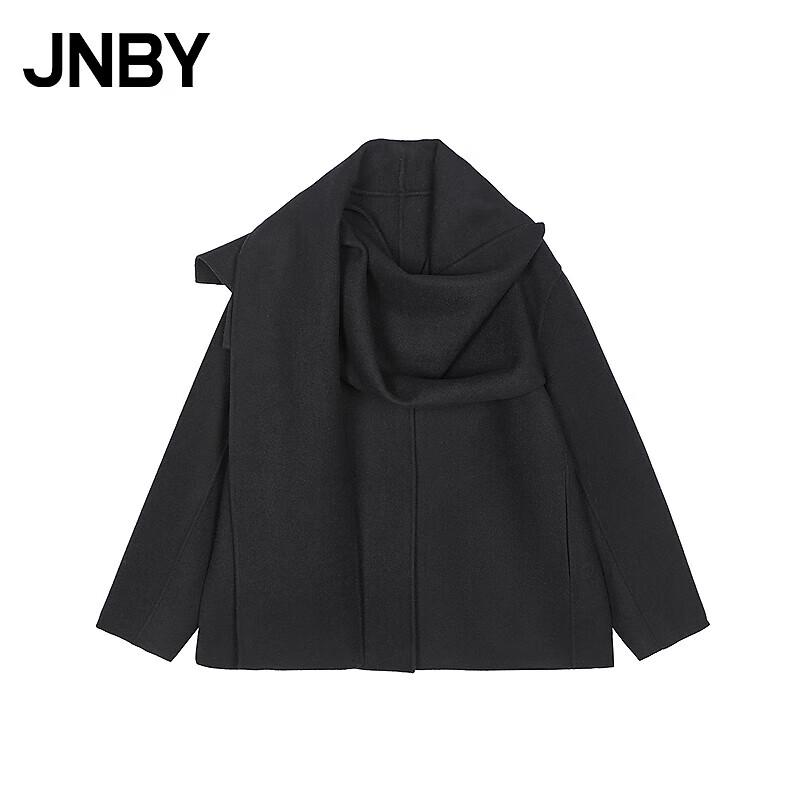 JNBY 2025 Winter Loose H-Shape Wool Blend Coat