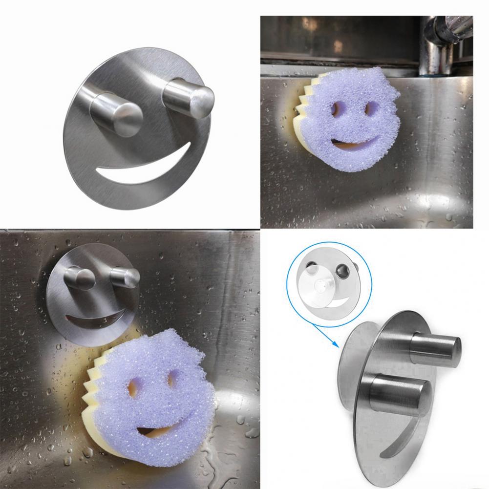 Sponge Organizer Sponge Fixing Rack Wall Mounted Sponge Holder with Suction Cup for Kitchen Sink Organization