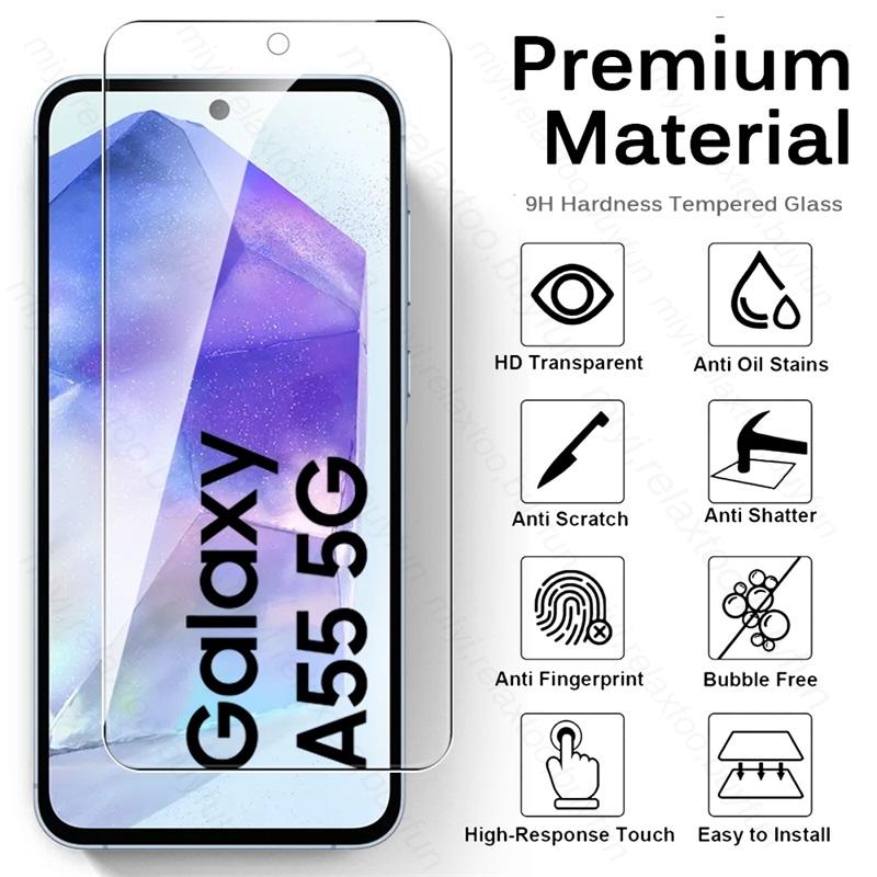 3PCS HD Tempered Glass For Samsung Galaxy A55 5G 2024 9H Premium Screen Protector Cover Film Samung Sumsung SamsungA55 A 55 55A