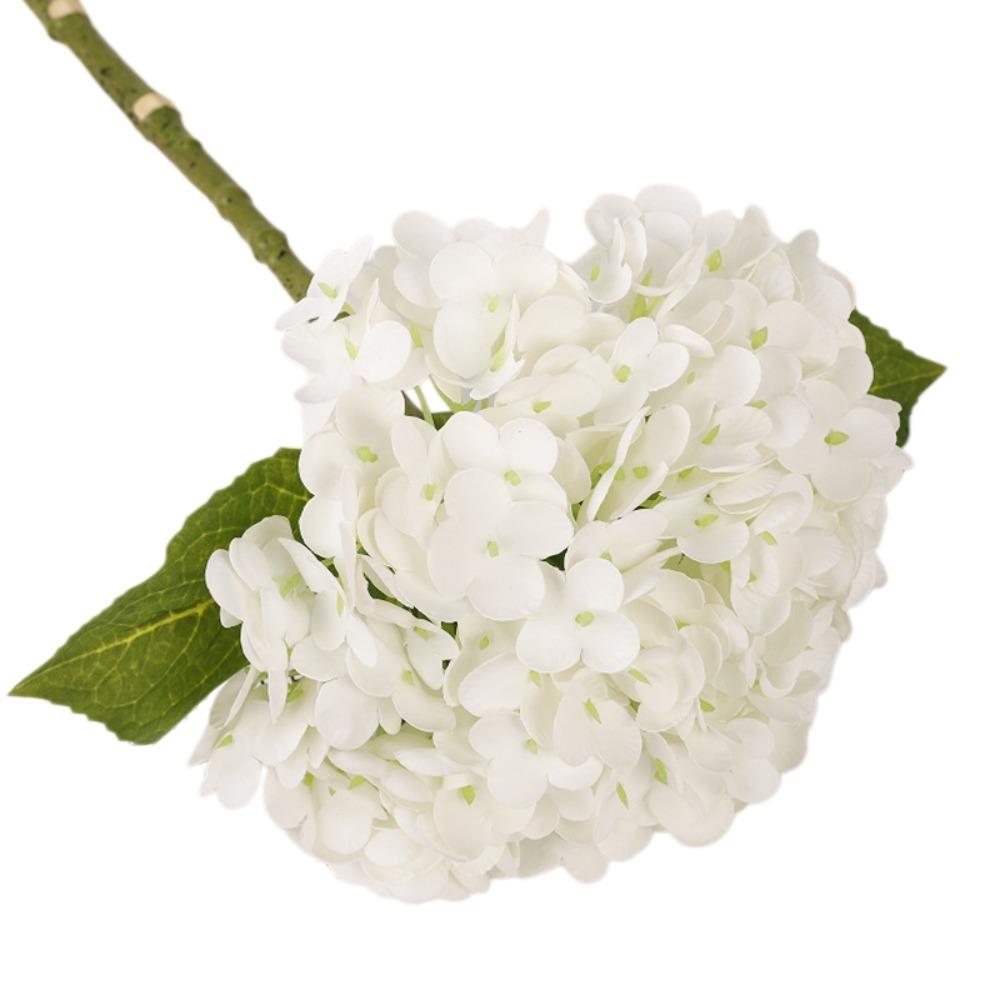 Hydrangea Macrophylla Artificial Hydrangea Flower Green Leaf Real Touch Simulation Colorful Hydrangea Handmade Luxury