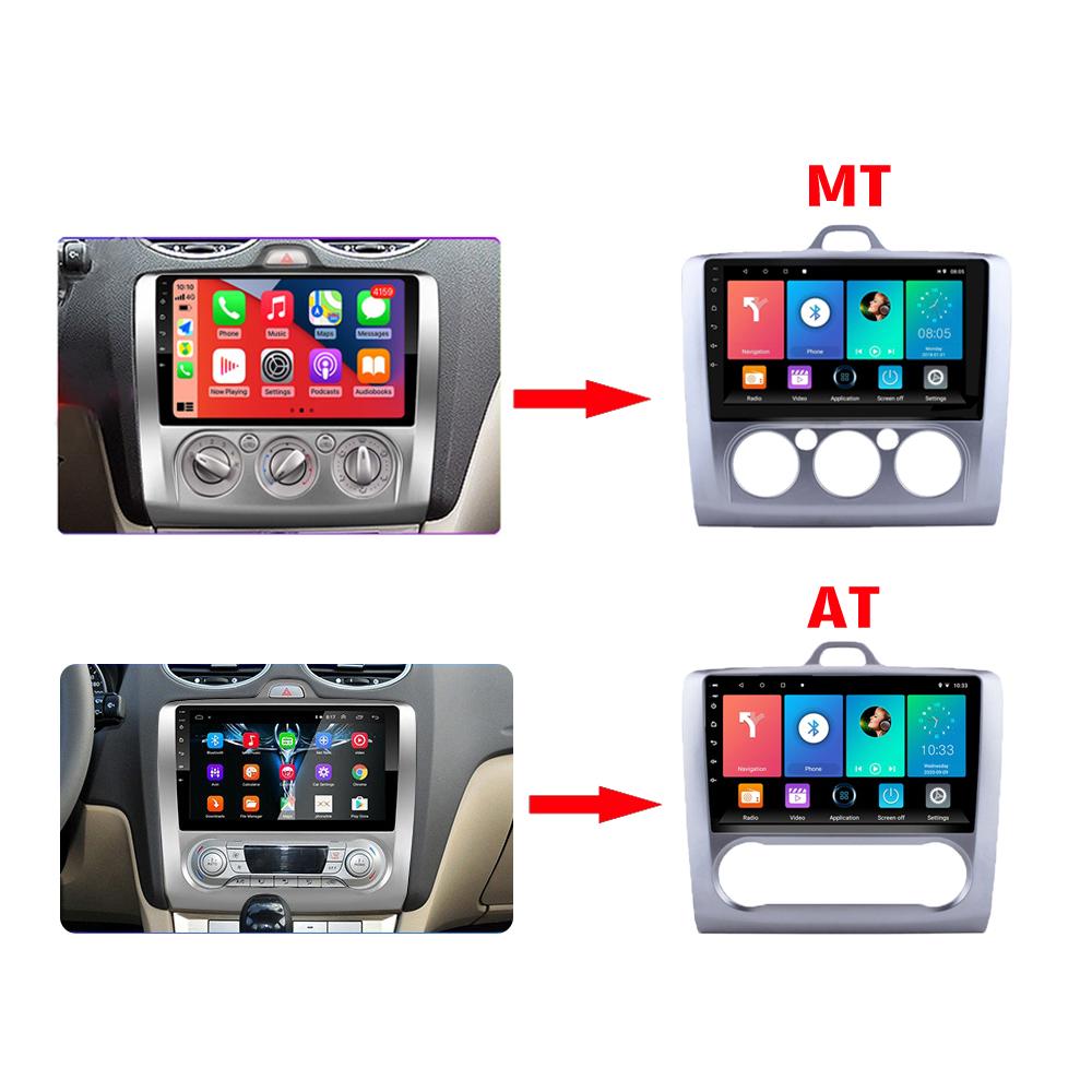 Беспроводная автомобильная стереосистема Carplay для Ford Focus Mk2 Mk3 2004-2011 Android Автомобильный мультимедийный видеоплеер GPS-навигация WIFI 2 + 32 ГБ