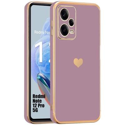 Coque - E.F.CONNECTION - Pour Xiaomi Redmi Note 12 Pro 5G - Protection Antichoc - Motif De Cœur - Violet