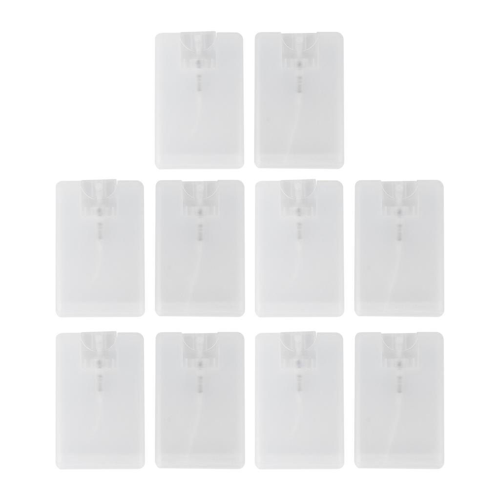 10pcs 20ml Cardcase Perfume Spray Bottles Credit Card Fine Mist Spray Bottle Empty Flat Atomizer Pump
