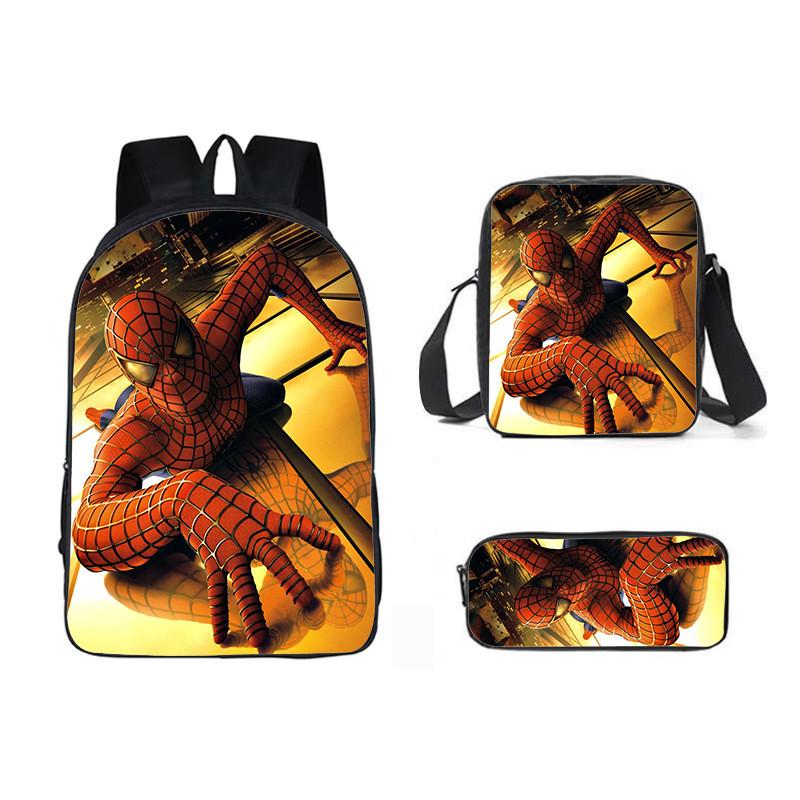 Backpack Three Piece Set Waterresistant Material Kids For