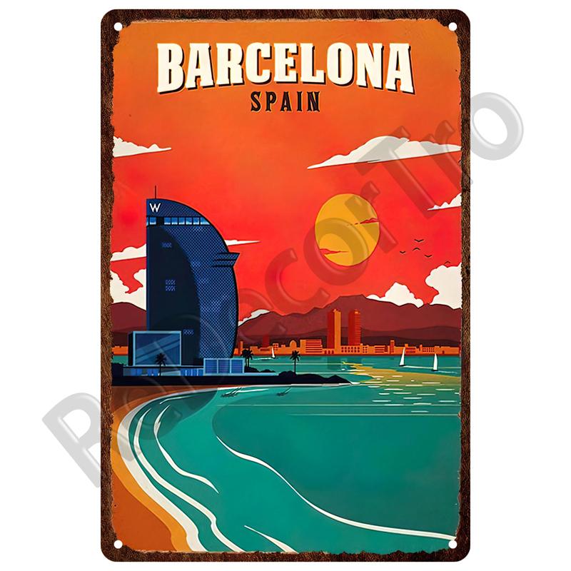 Metal Plate Home Wall Decor For Beach Bar Seaside House Surf Club Decorative Iron Painting Tin Sign Plaque Metal Sign Summer Art