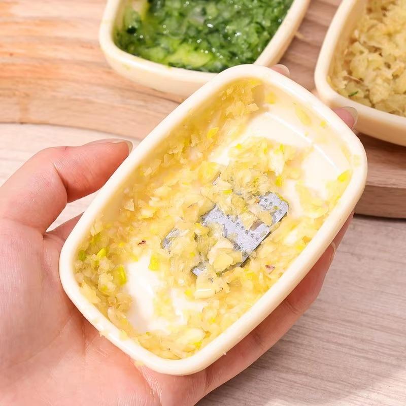 Ручной пресс для измельчения чесночного пюре Дробилка для имбиря Дополнительная пищевая мушмула Мясорубка Измельчение Очистка имбиря Кухонный гаджет